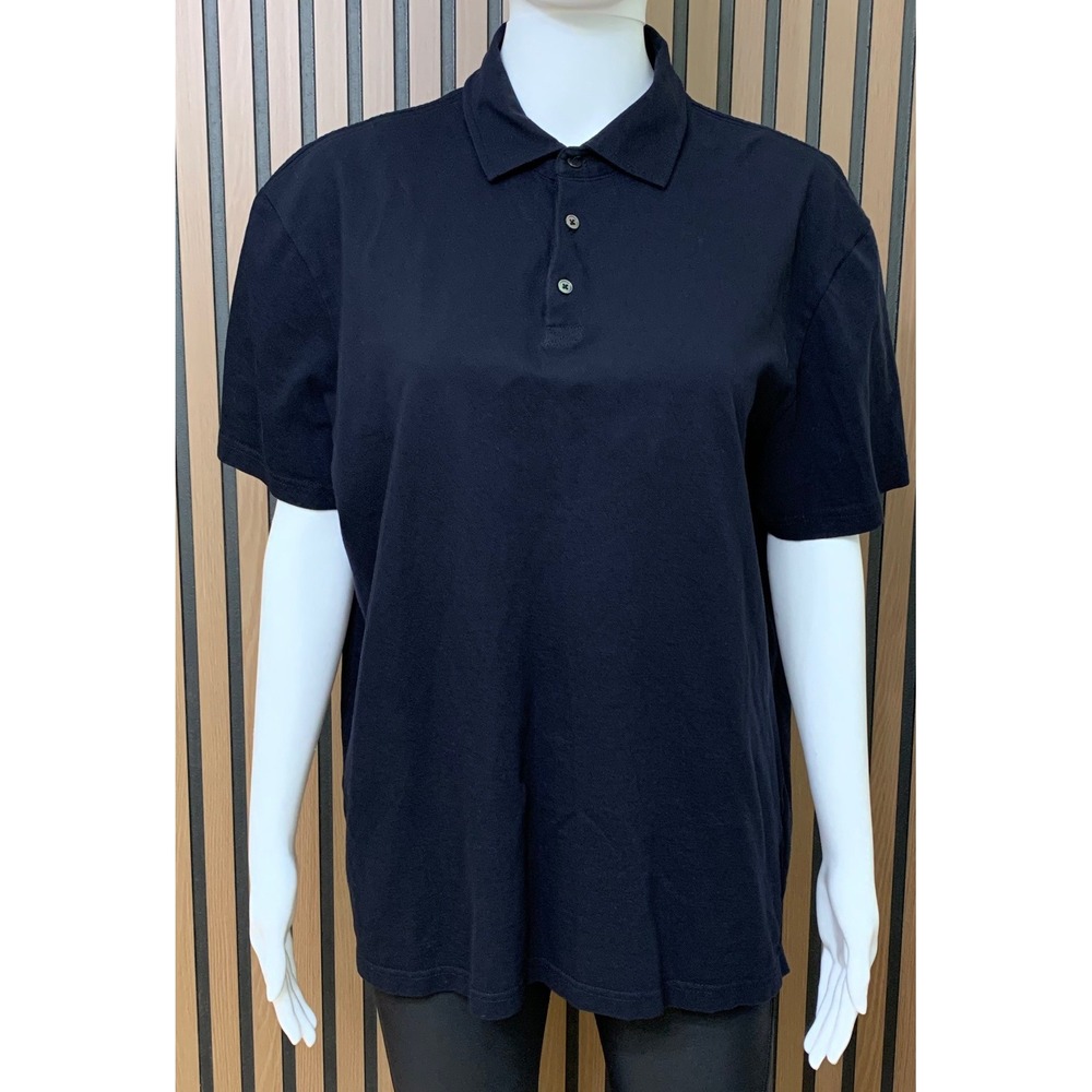 Suitsupply Men's Navy Blue Pure Cotton Short Sleeve Polo Shirt XXL Classic